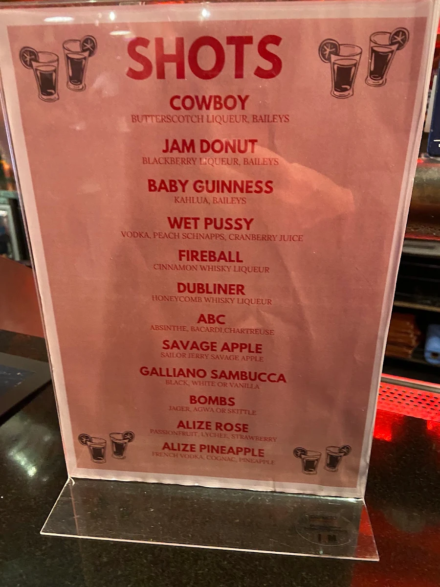 Menu, The Brick Factory