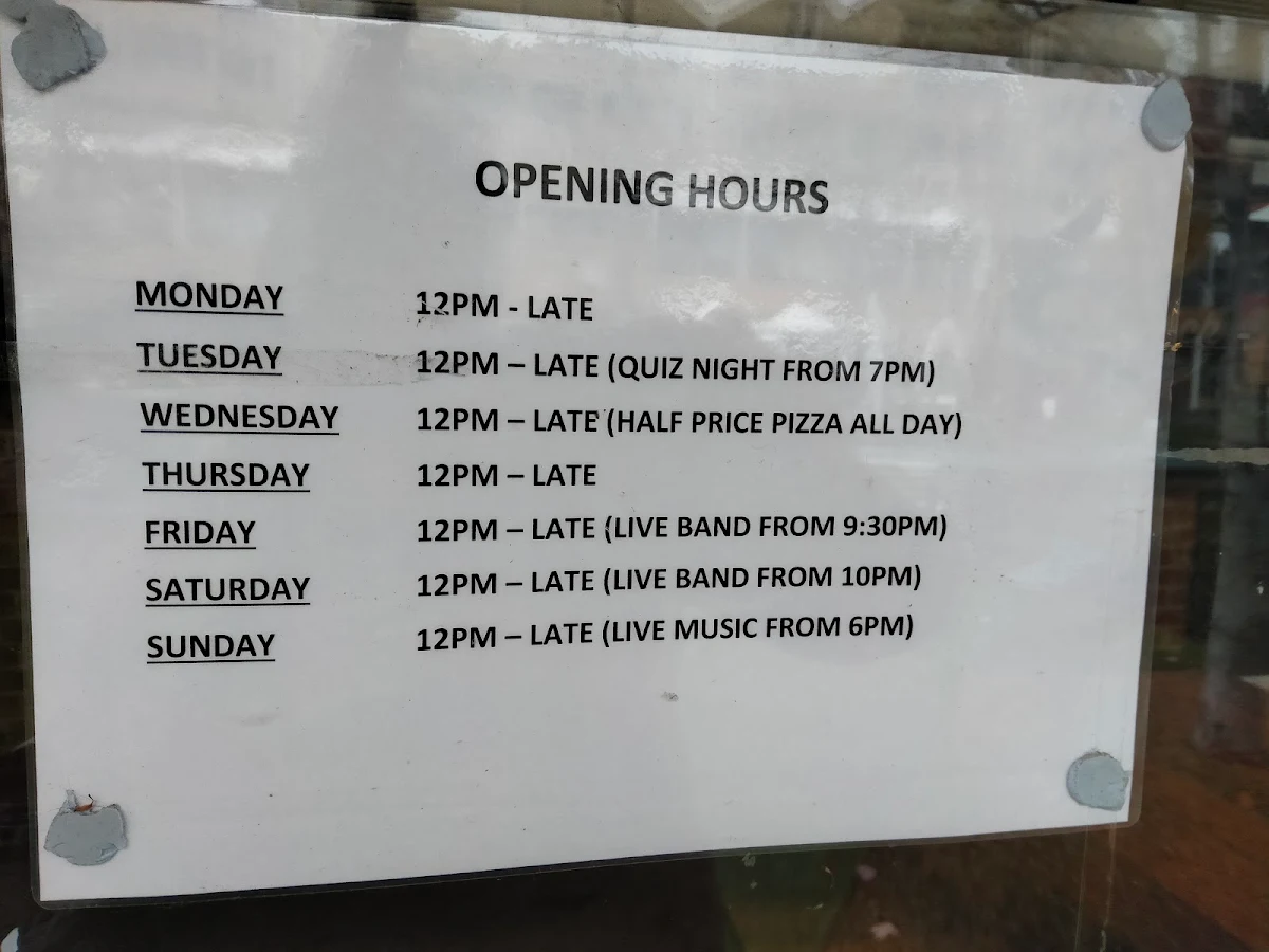 Menu, The Brick Factory