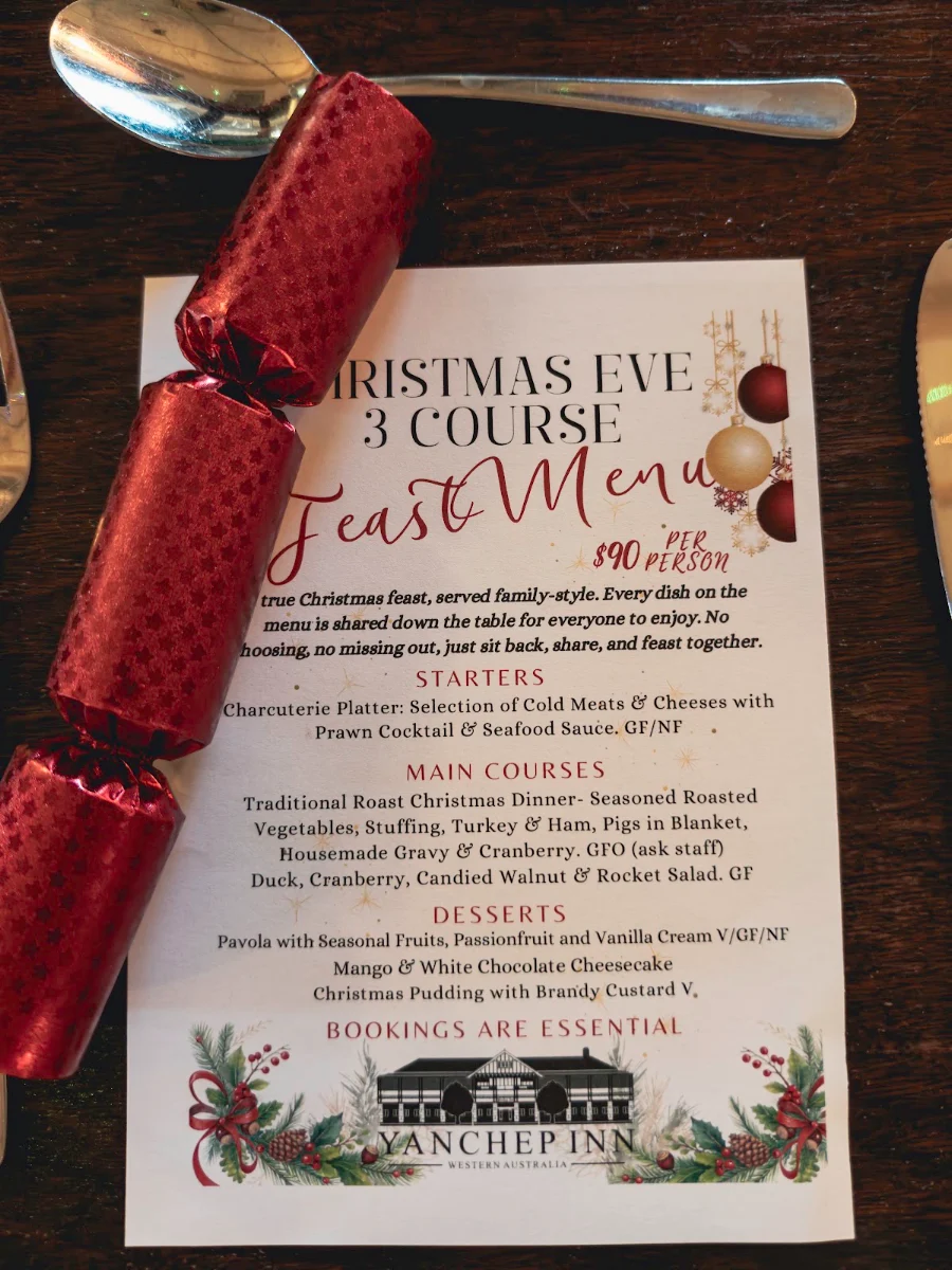 Menu, Yanchep Inn