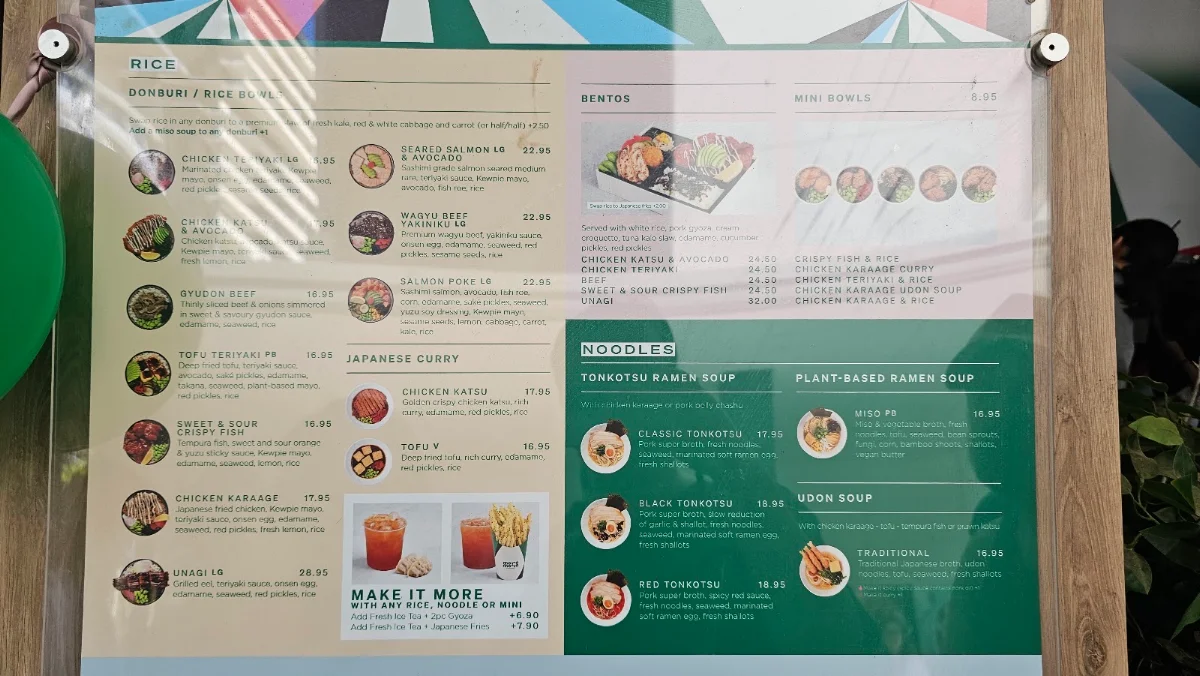 Menu, Motto Motto Japanese Kitchen - South Bank