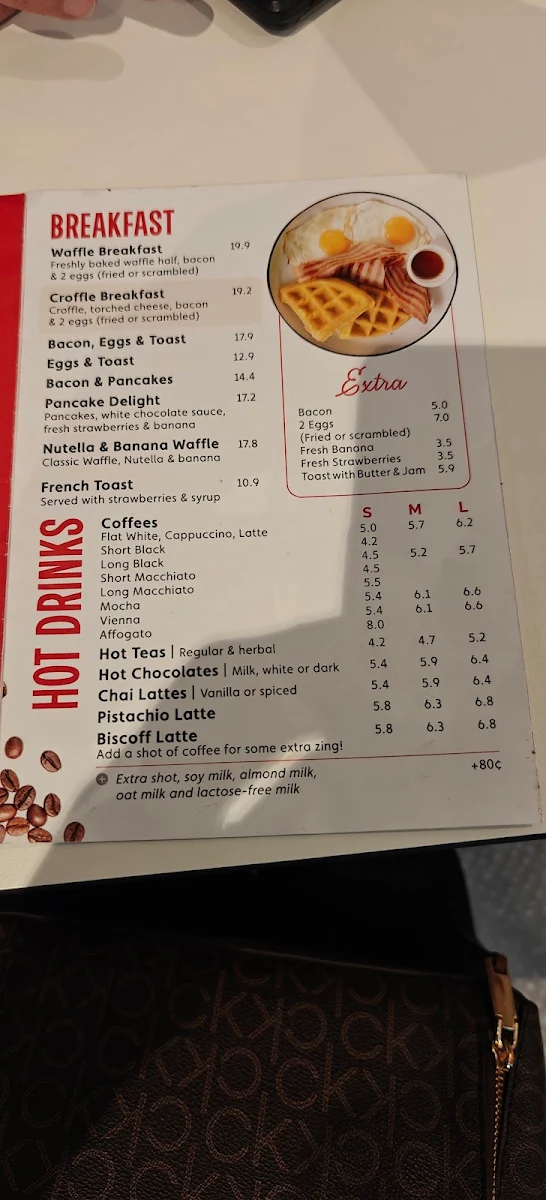 Menu, Geláre Watertown