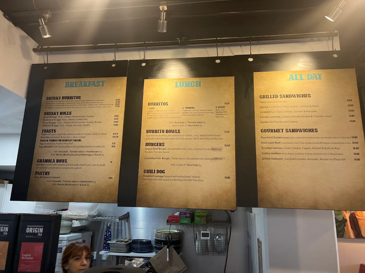 Menu, La Taza Cafe