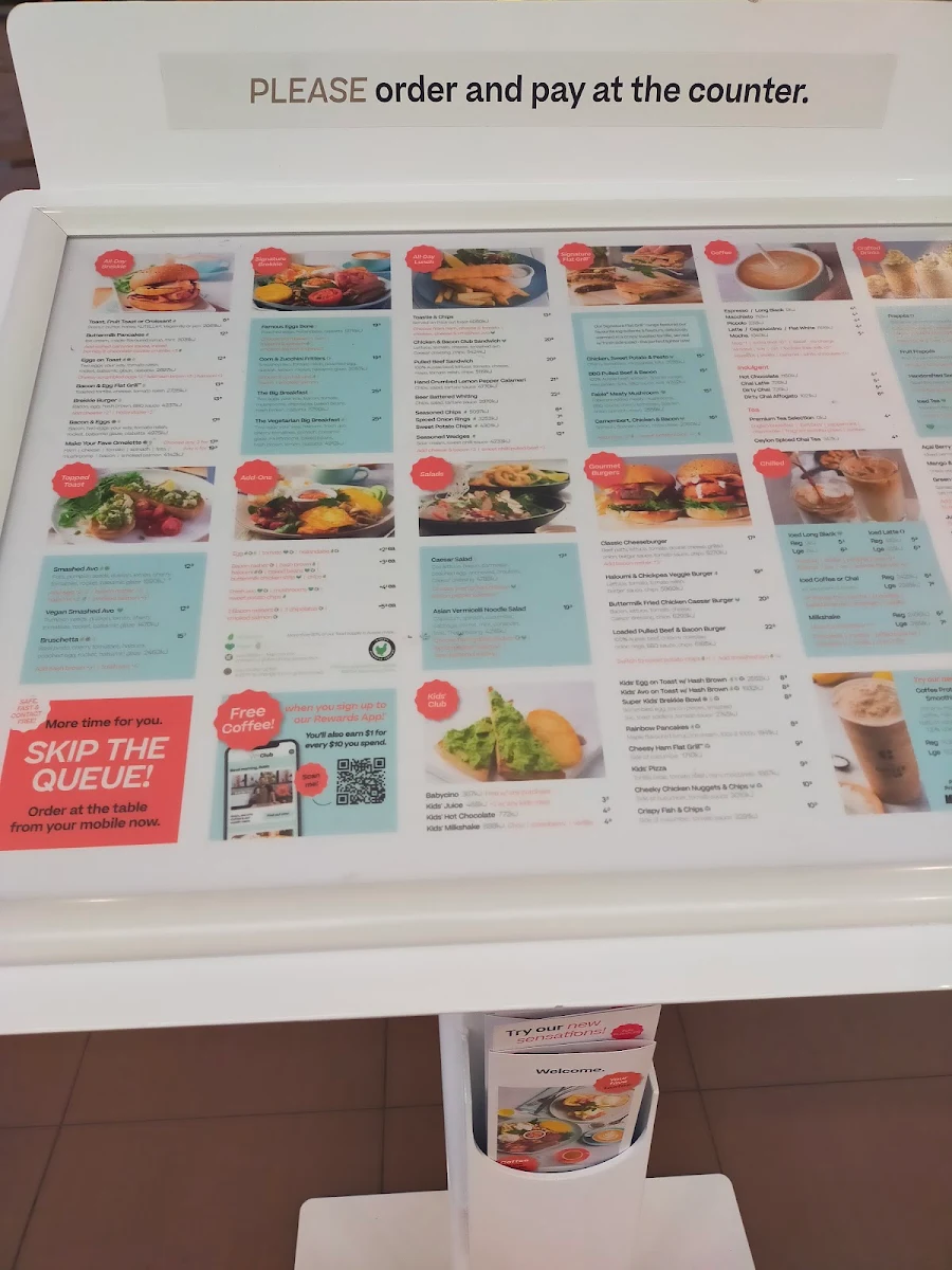 Menu, The Coffee Club Café - Stafford City