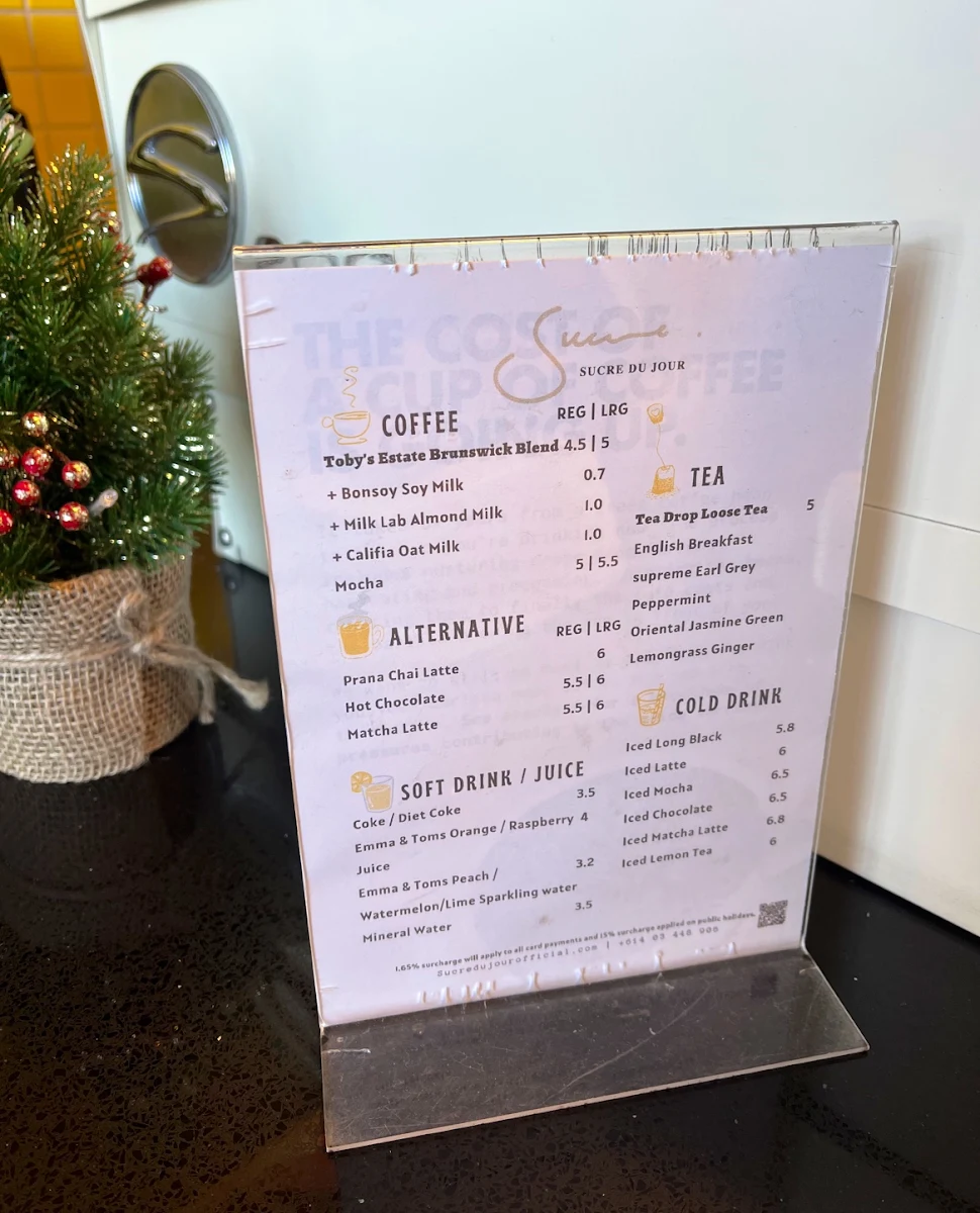 Menu, Sucre Du Jour