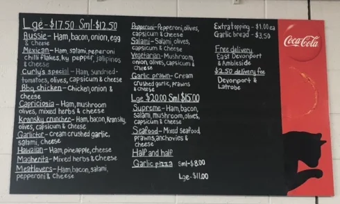 Menu, My Kit Kat Cafe & Pizza and Takeaway