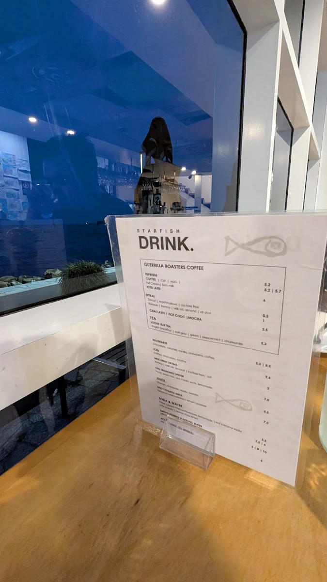 Menu, Starfish