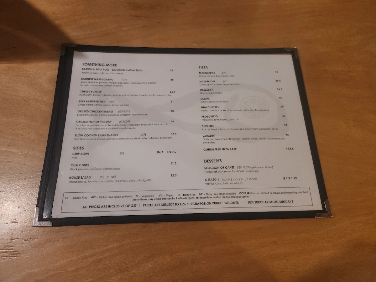 Menu, Starfish