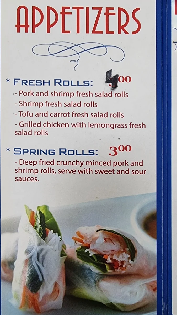 Menu, Pho Van