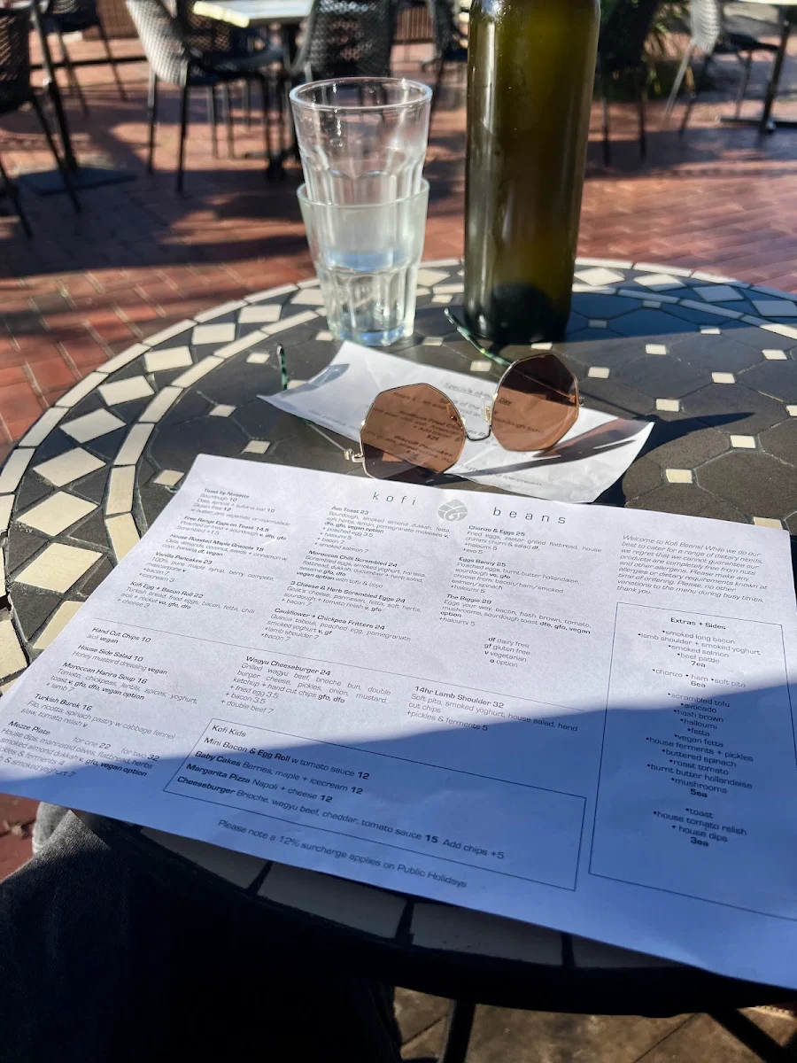Menu, Kofi Beans