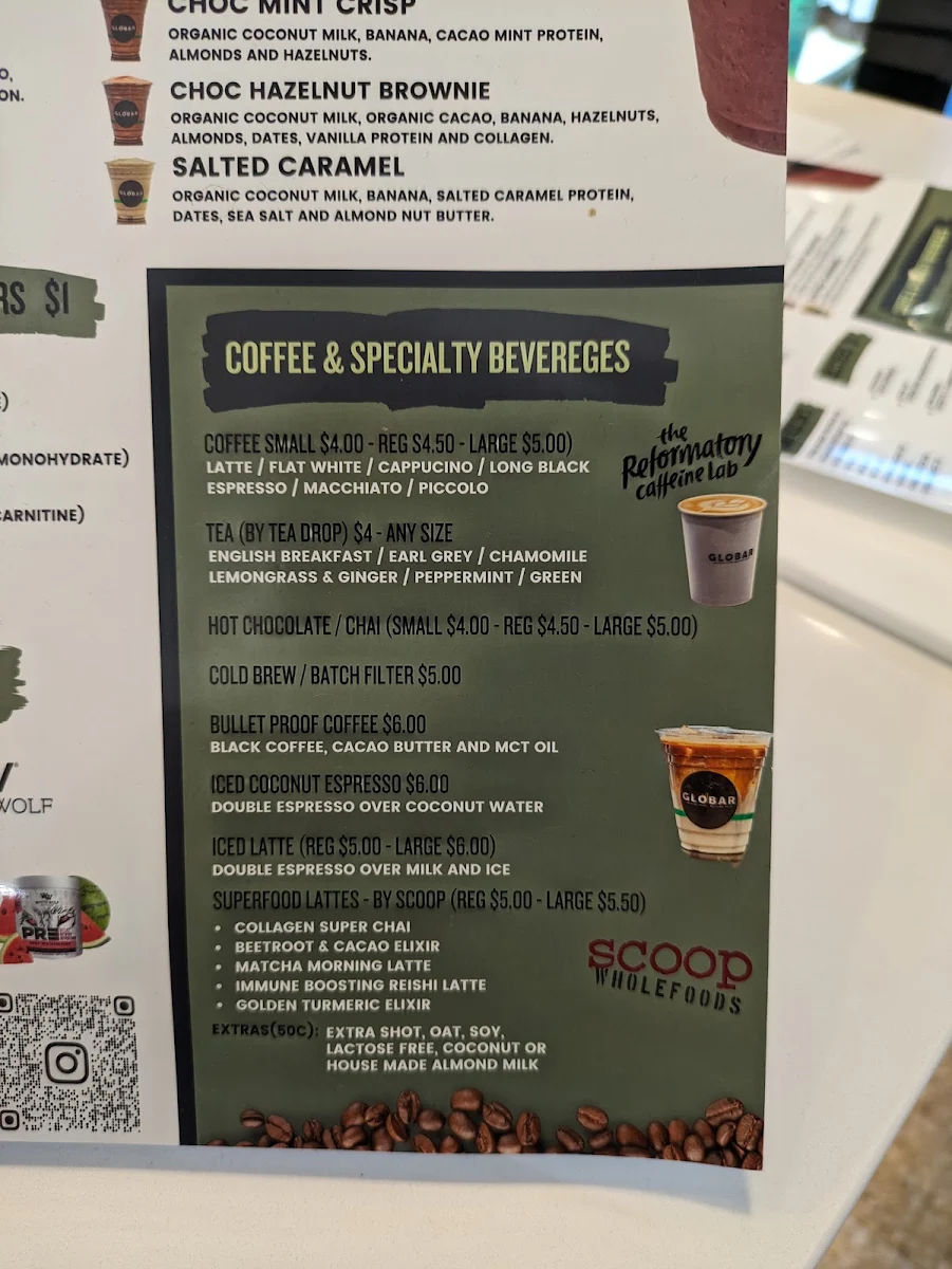 Menu, Glo Health Bar