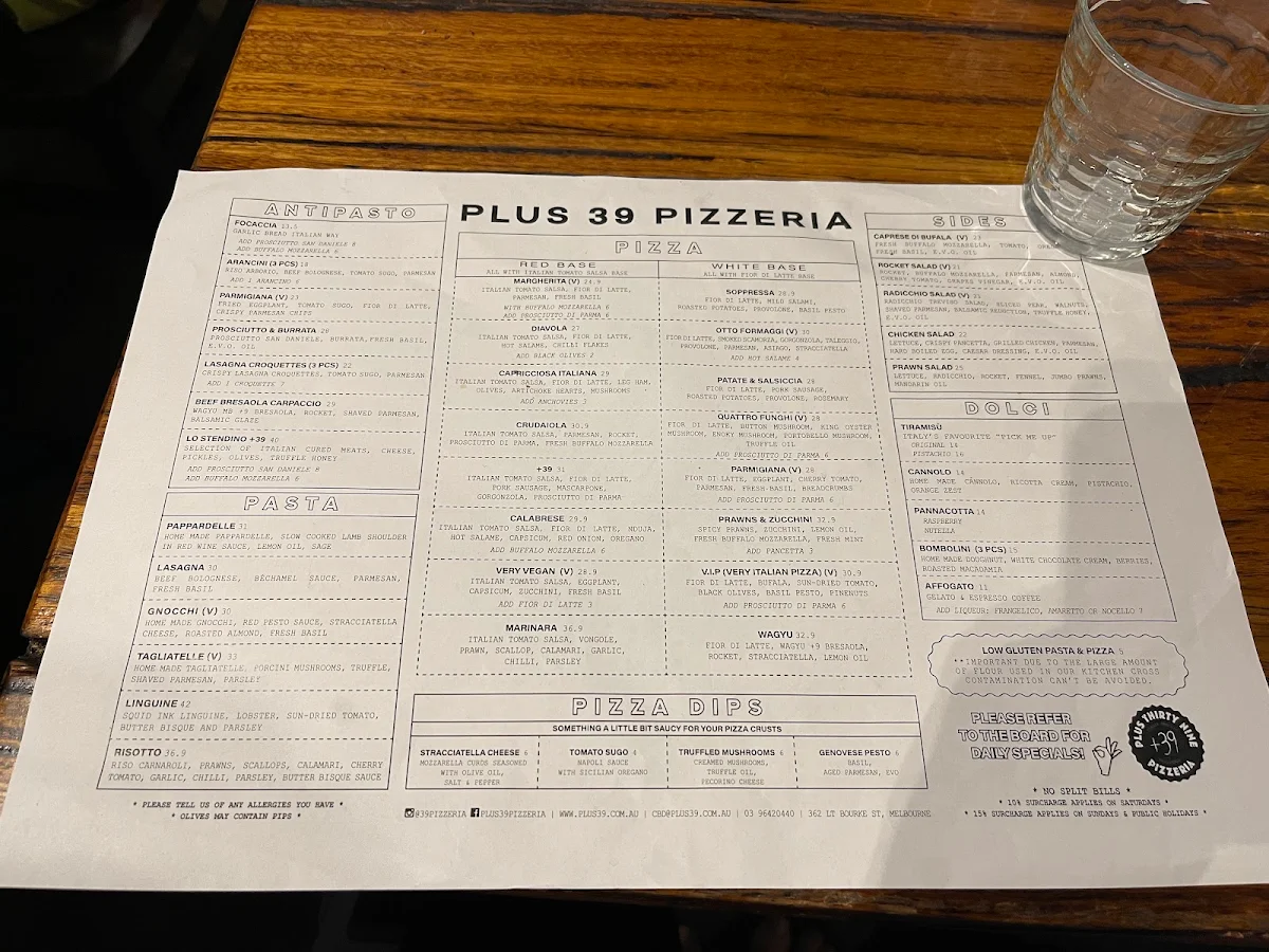 Menu, 🍕48h Pizza e Gnocchi Bar - Italian Restaurant in South Yarra