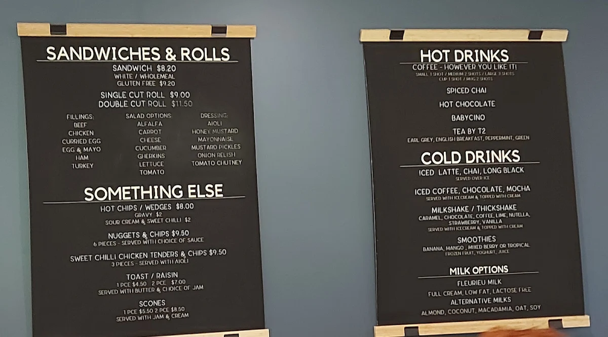 Menu, The Wistow Bakery & Cafe