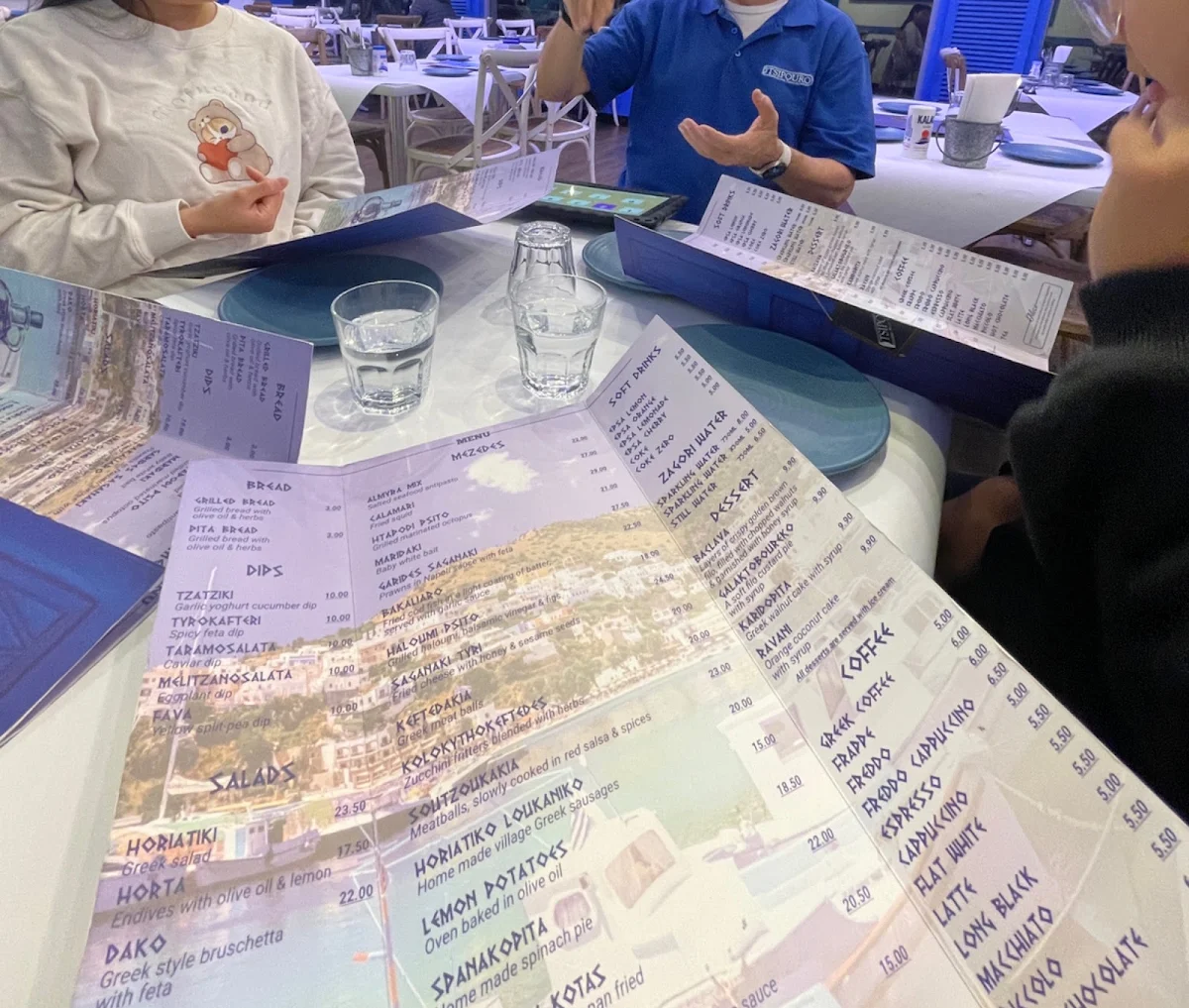 Menu, Tsipouro Taverna