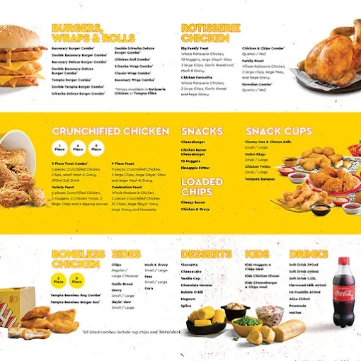 Menu, Chicken Treat Anketell