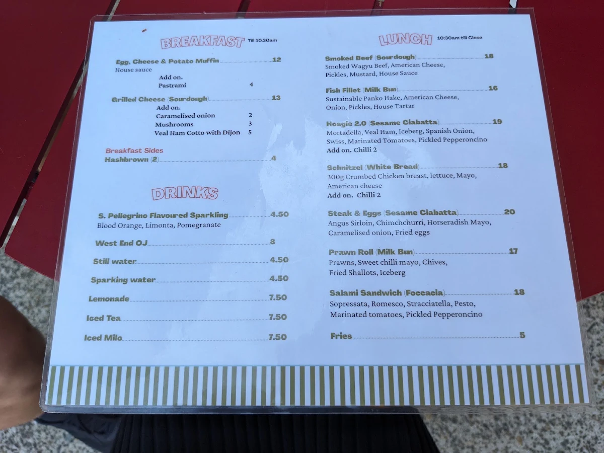 Menu, Self Raised Snack Shoppe