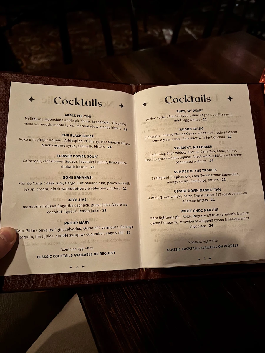 Menu, The Underground