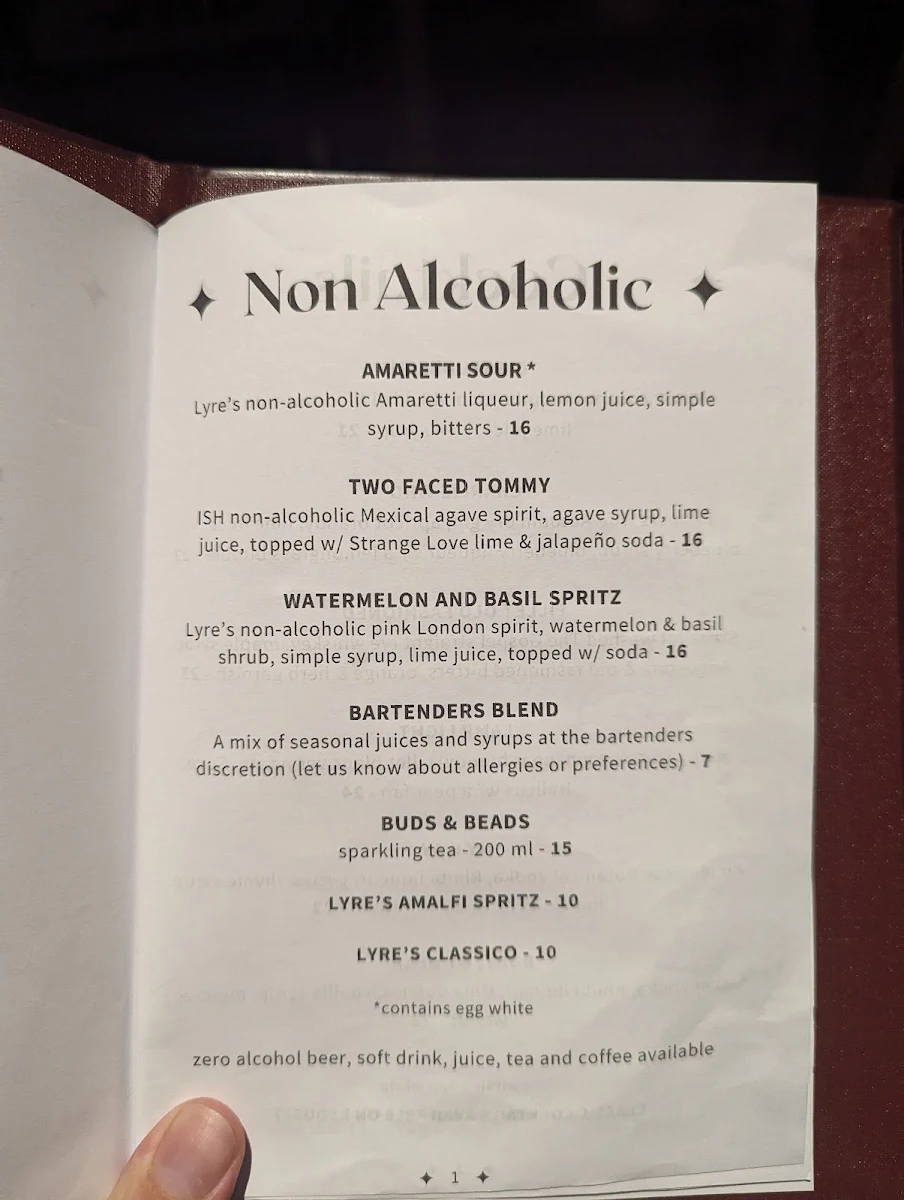Menu, The Underground