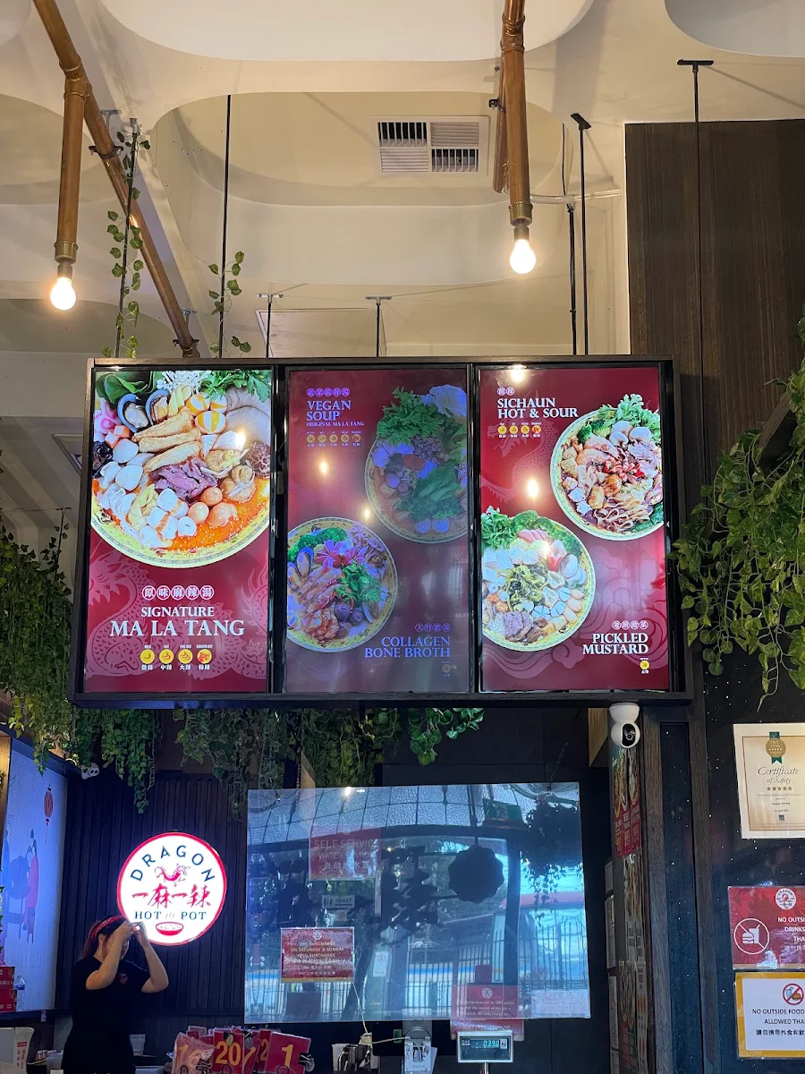 Menu, Dragon Hot Pot Caulfield East