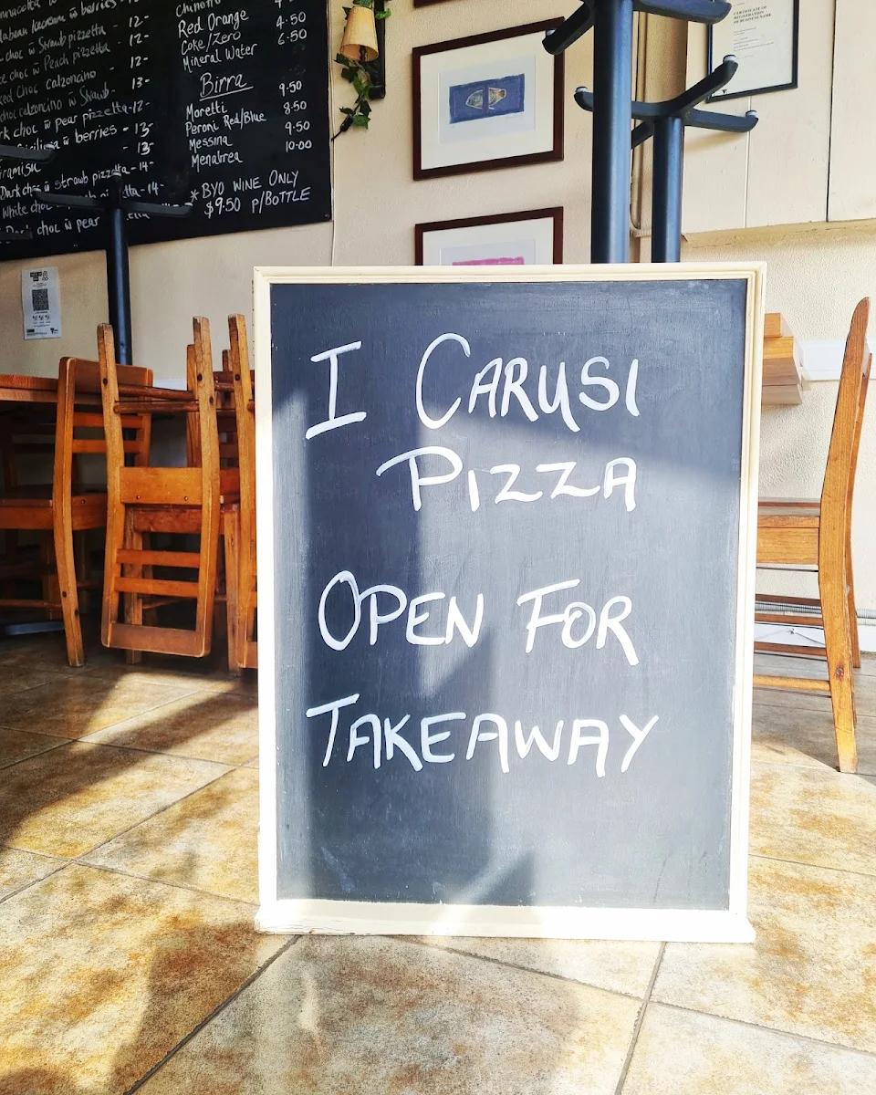 Menu, I Carusi Pizza