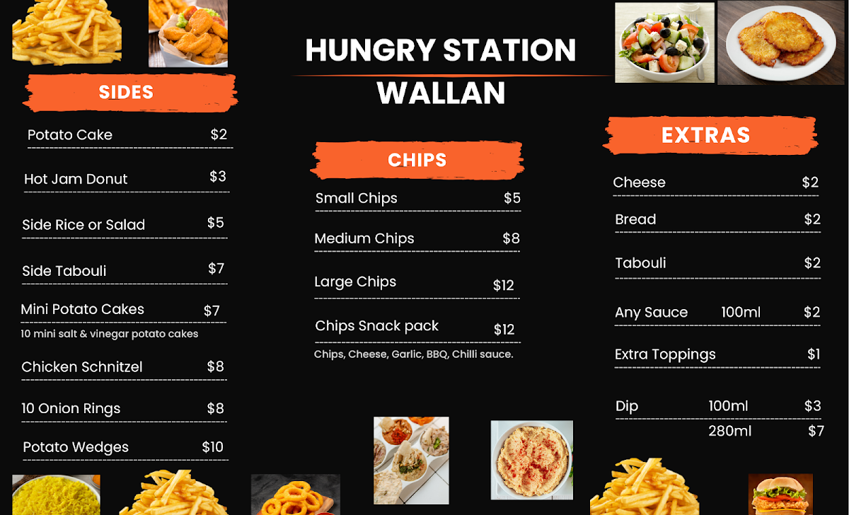 Menu, Hungry Station Wallan