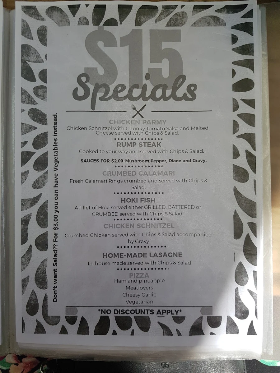 Menu, Black Bunny Cafe and Bar