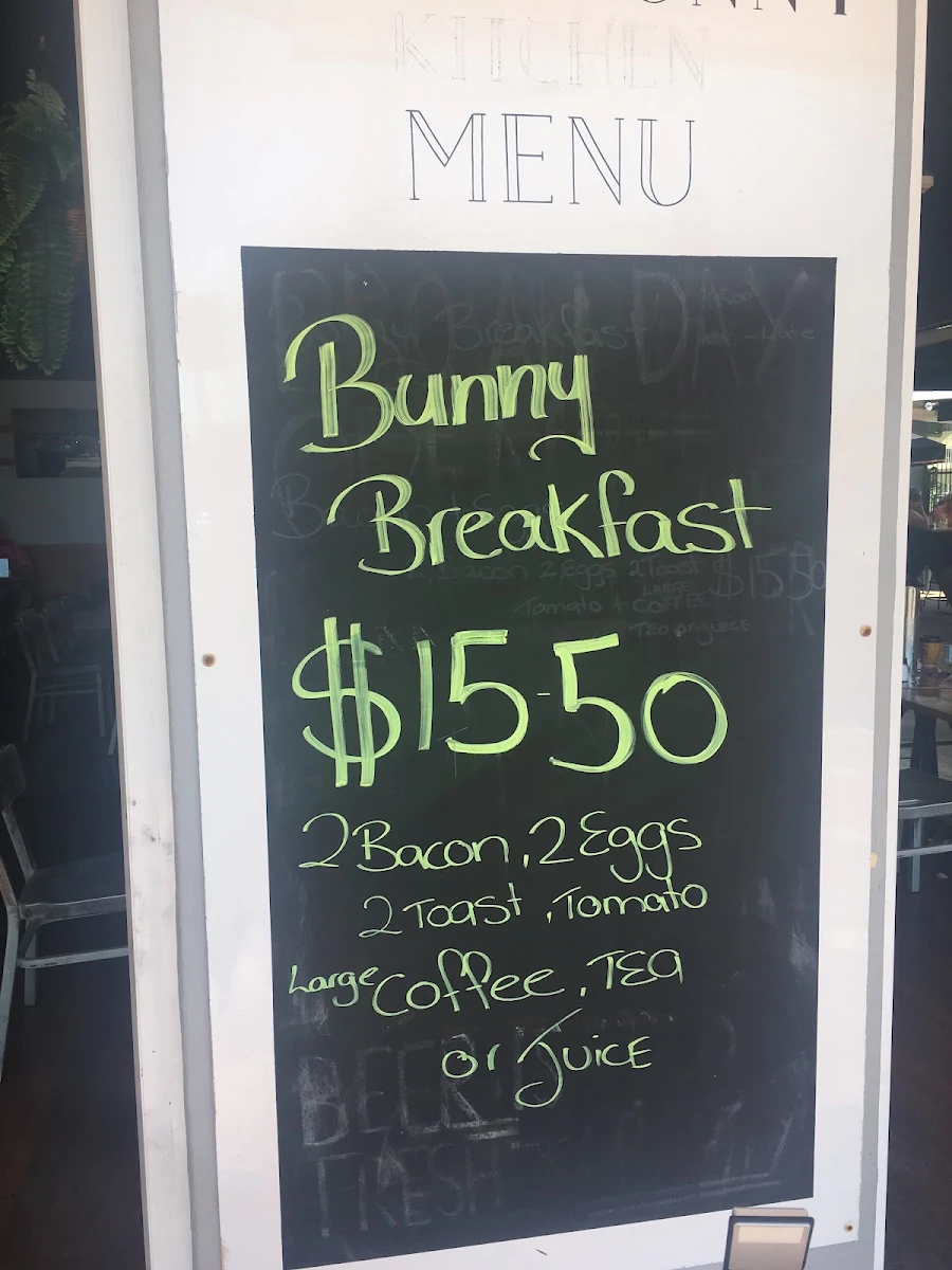 Menu, Black Bunny Cafe and Bar