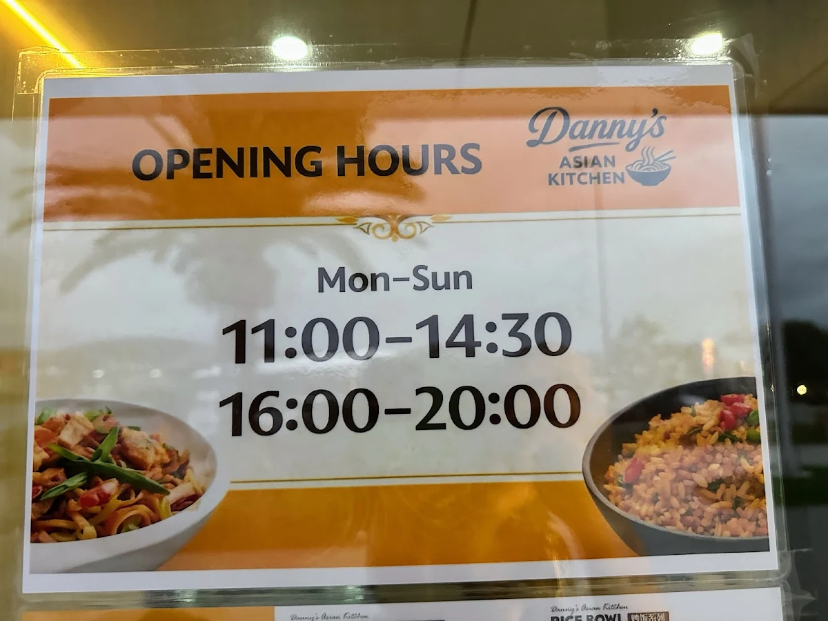 Menu, Danny’s Asian Kitchen