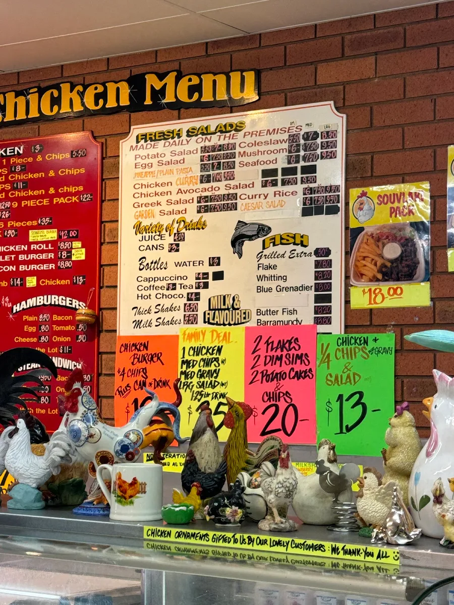 Menu, Laughing Chicken