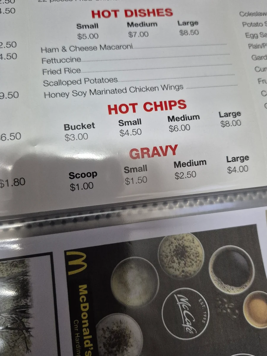 Menu, Laughing Chicken