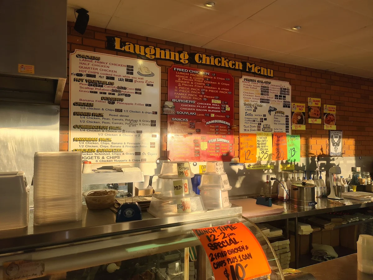 Menu, Laughing Chicken