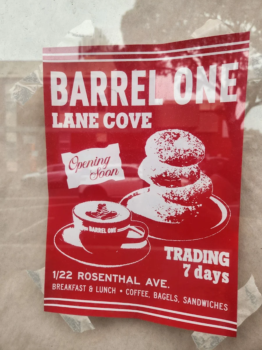 Menu, Barrel One Coffee Roasters Lane Cove