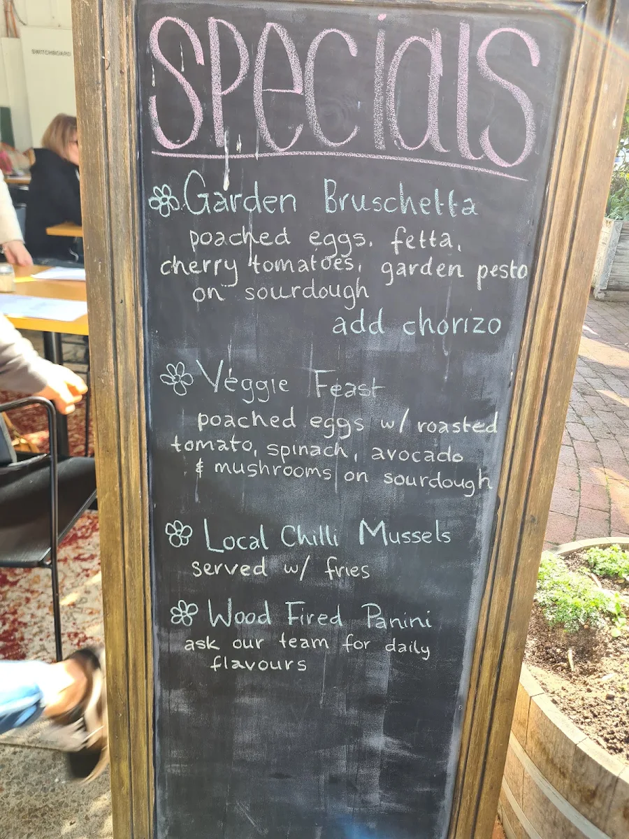 Menu, The Sisters Kitchen Garden Cafe