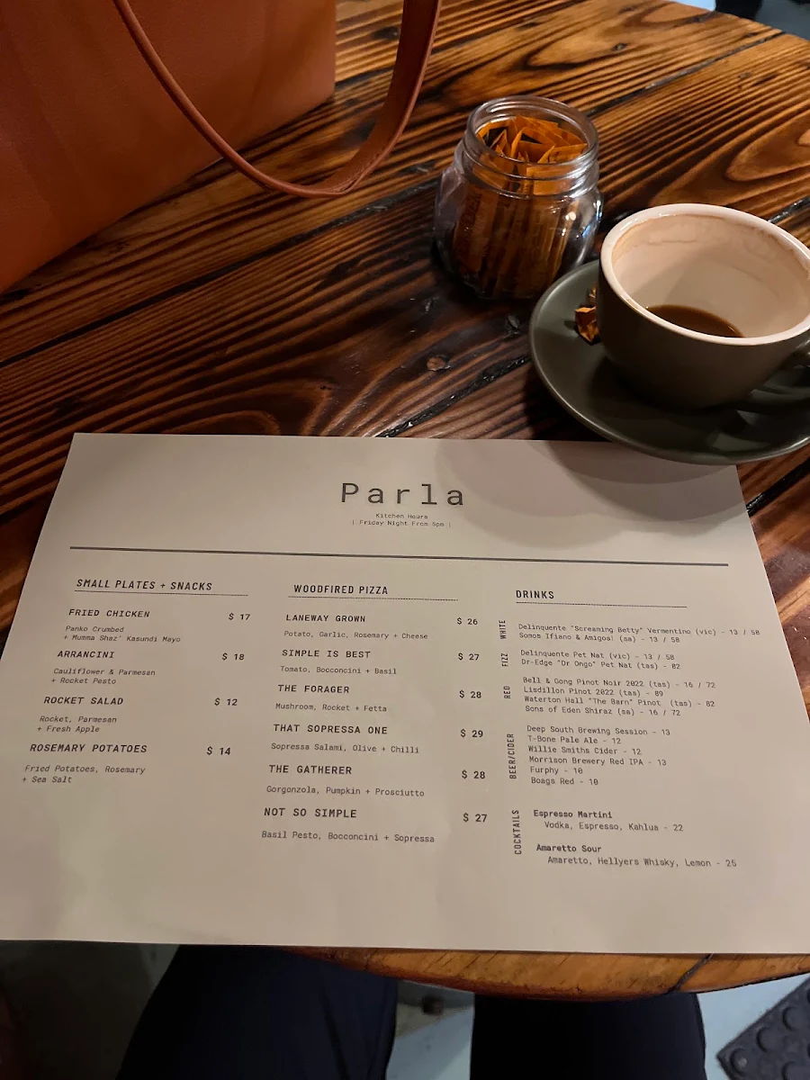 Menu, Parla