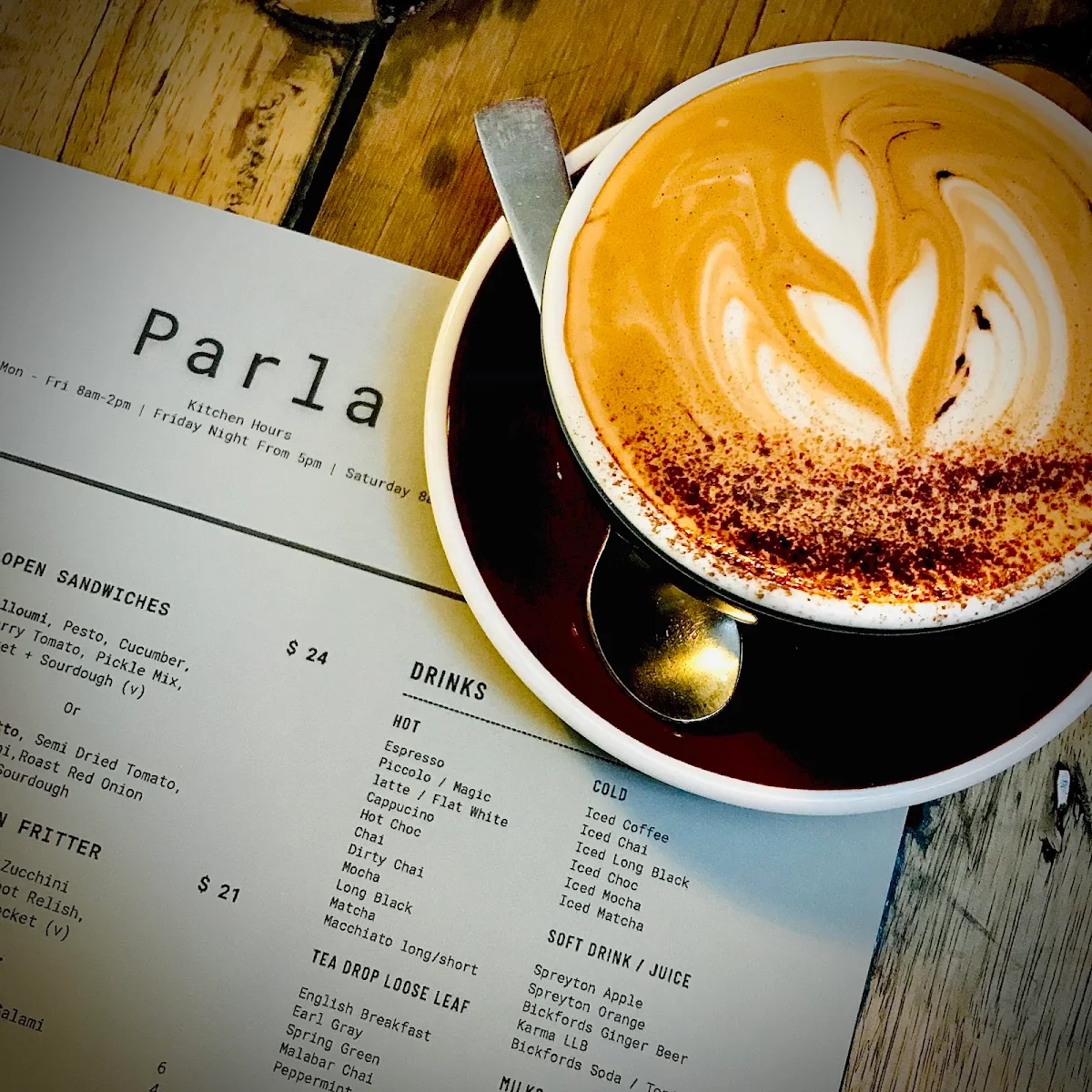 Menu, Parla