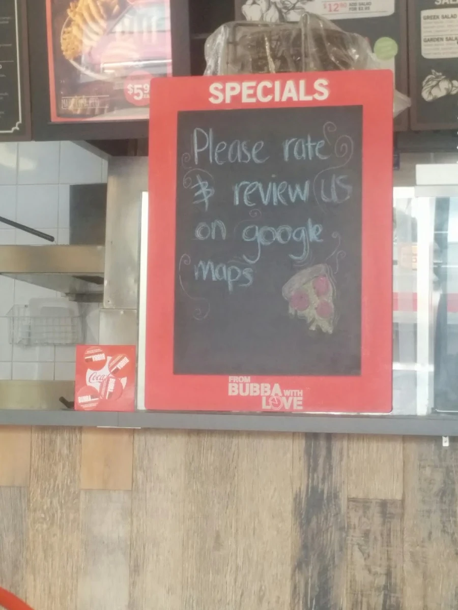 Menu, Bubba Pizza Pakenham