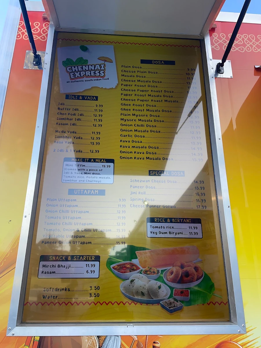 Menu, Dessert Corner On Wheels Clayton