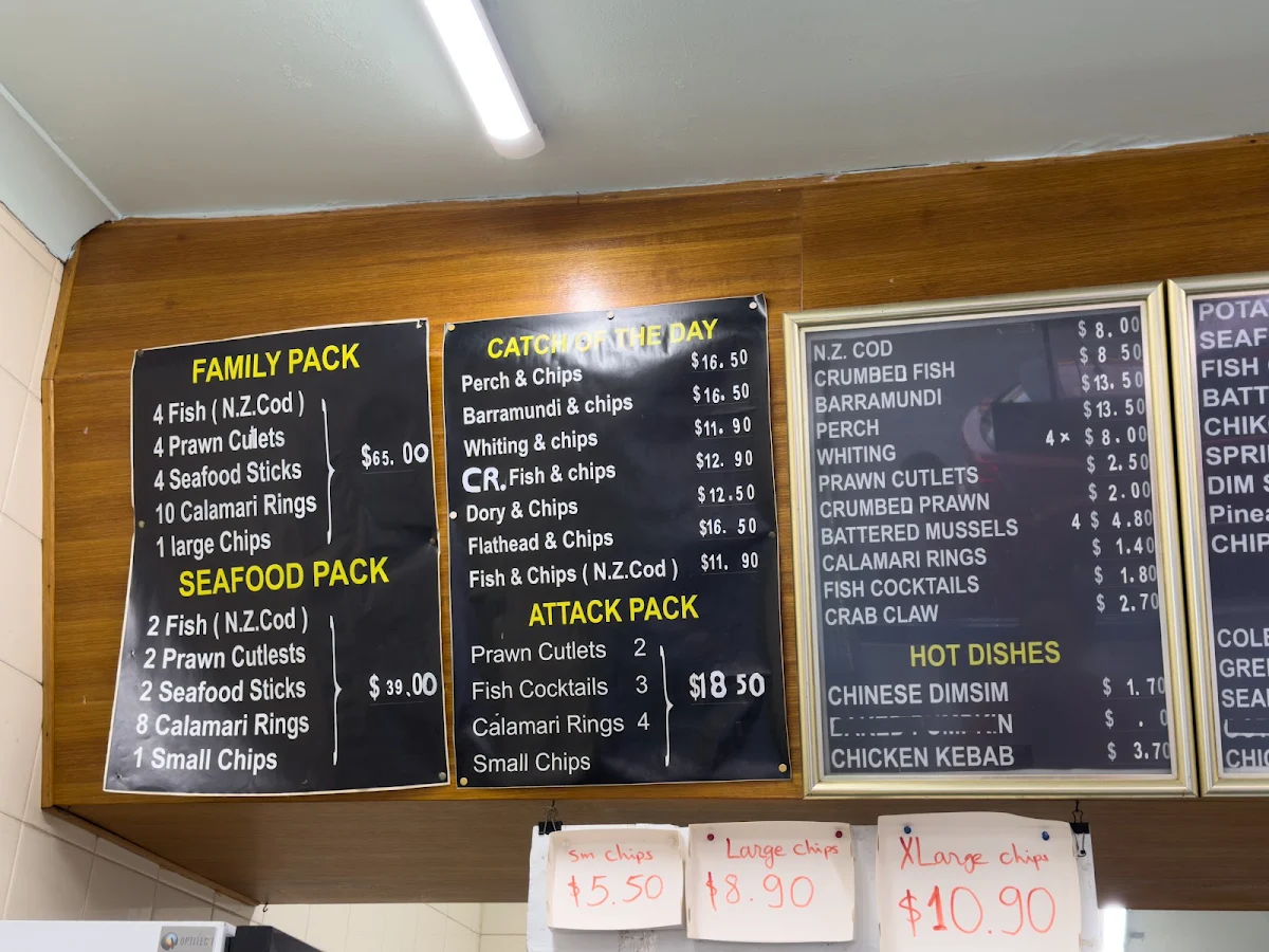 Menu, Top Ocean