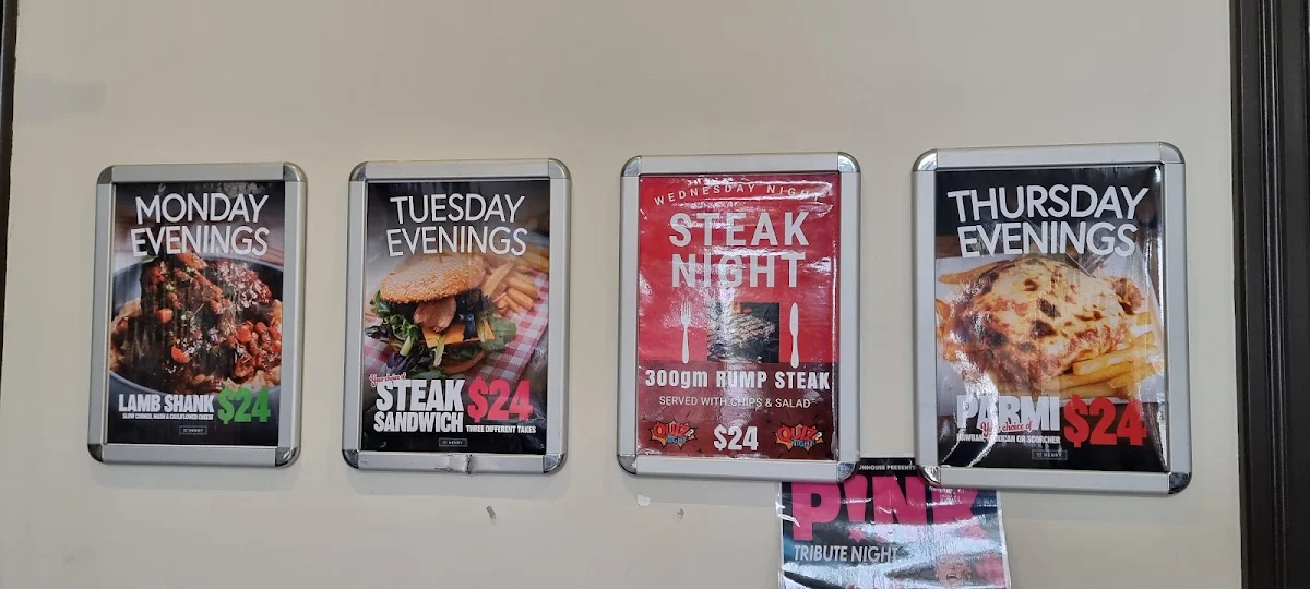 Menu, Mount Henry Tavern