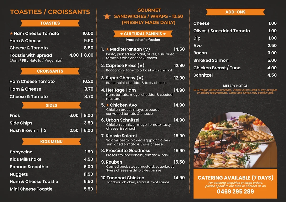 Menu, The Koffee Culture