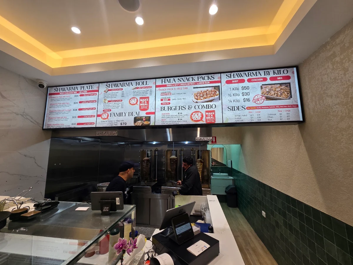 Menu, Hala Shawarma