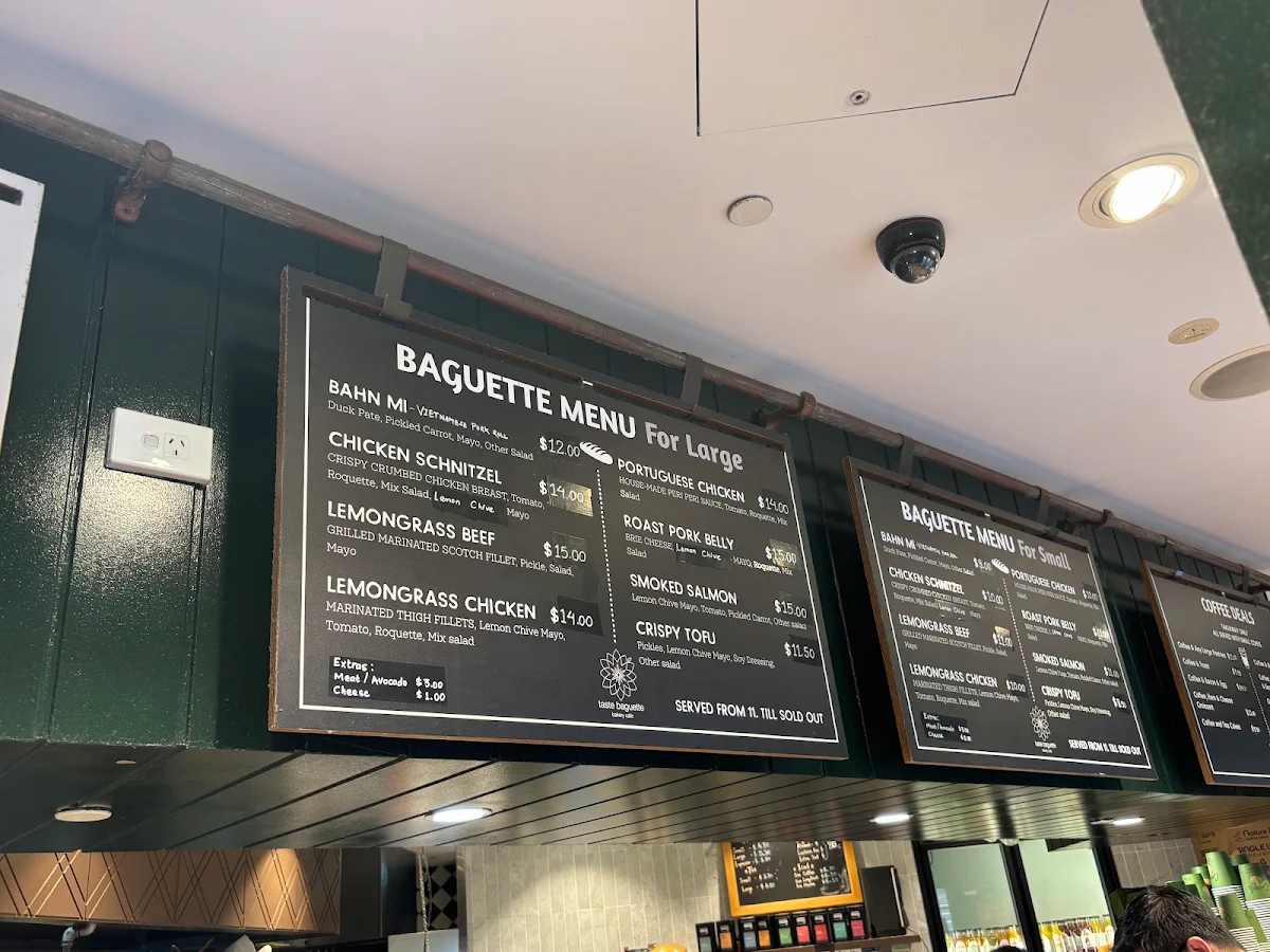 Menu, Taste Baguette