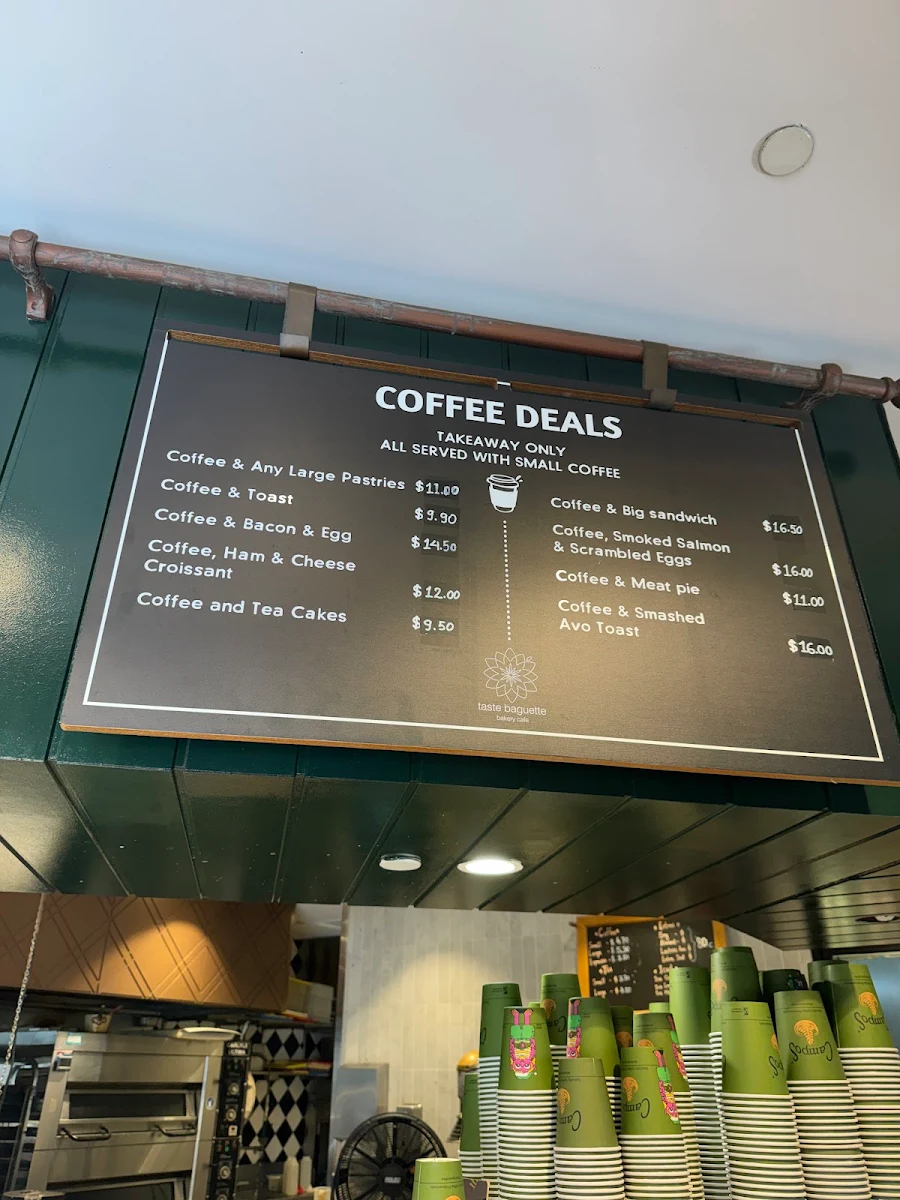 Menu, Taste Baguette