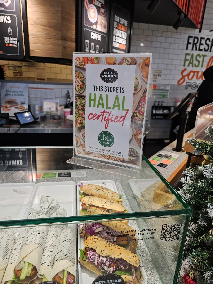 Menu, Soul Origin Broadmeadows