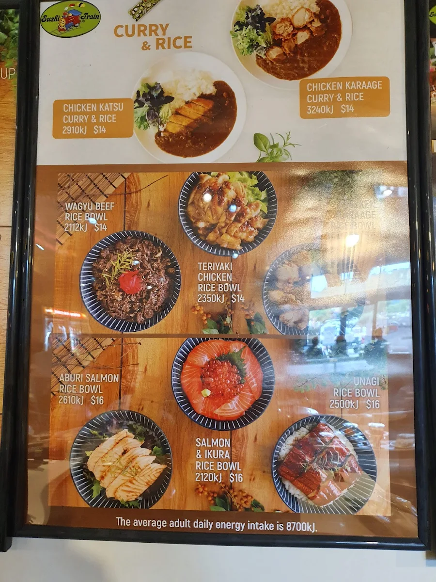 Menu, Sushi Train Nerang