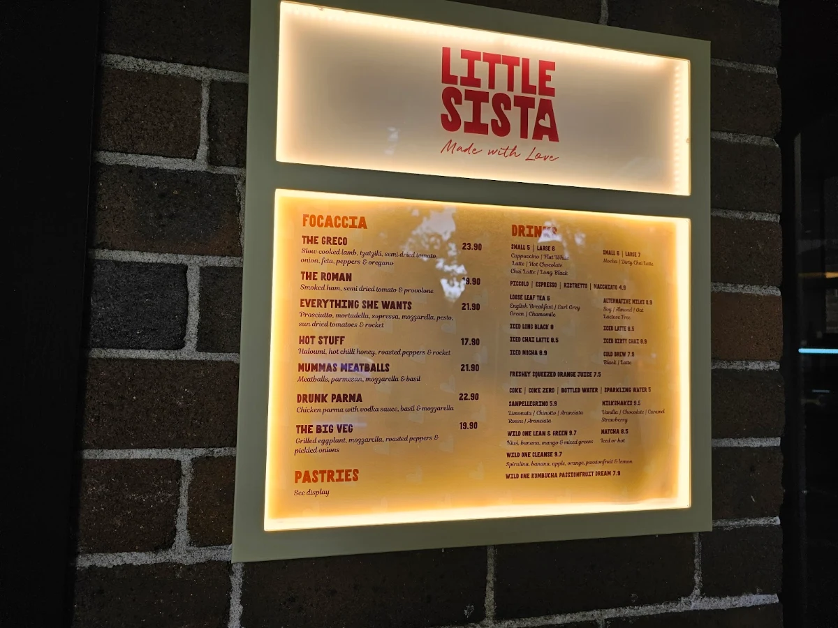 Menu, Little Sista
