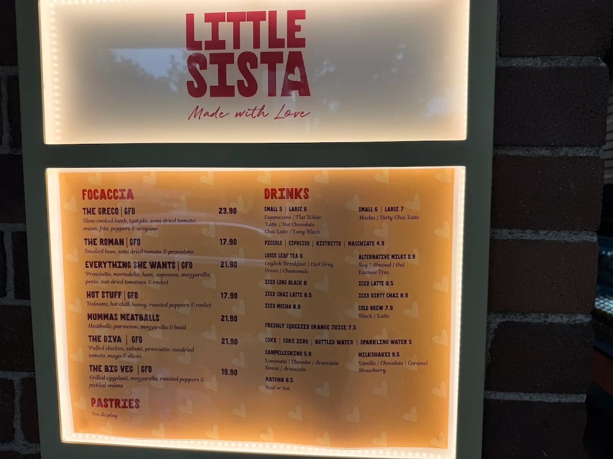 Menu, Little Sista