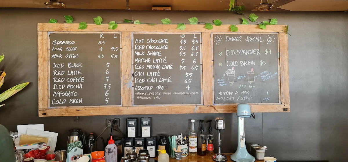 Menu, Origin Espresso Port Douglas Coffee