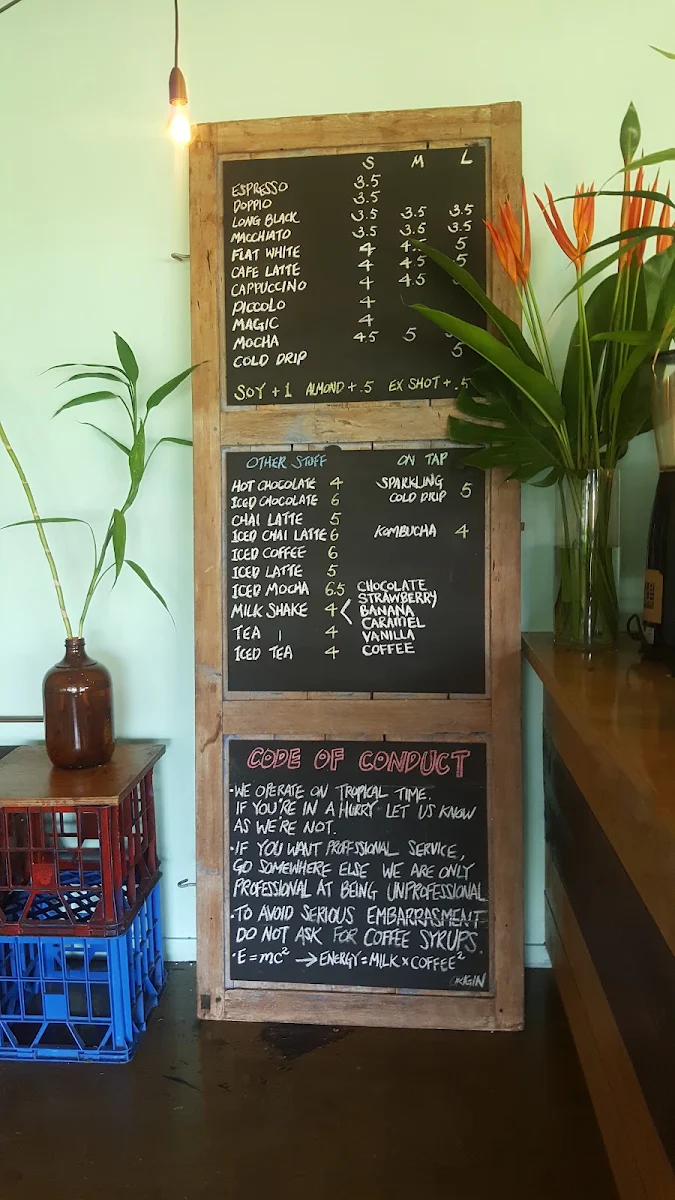 Menu, Origin Espresso Port Douglas Coffee