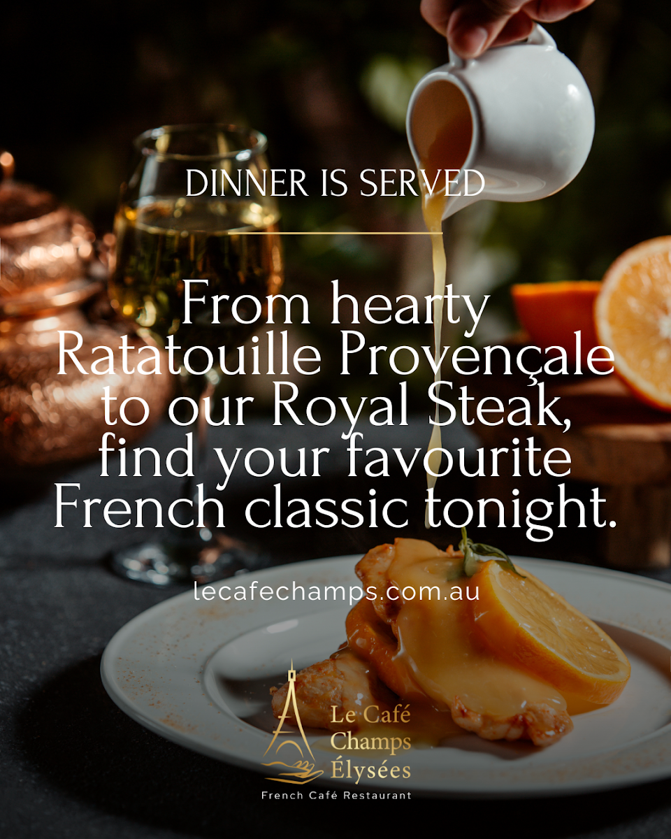 Menu, Le Café Champs-Élysées | Junction Newcastle