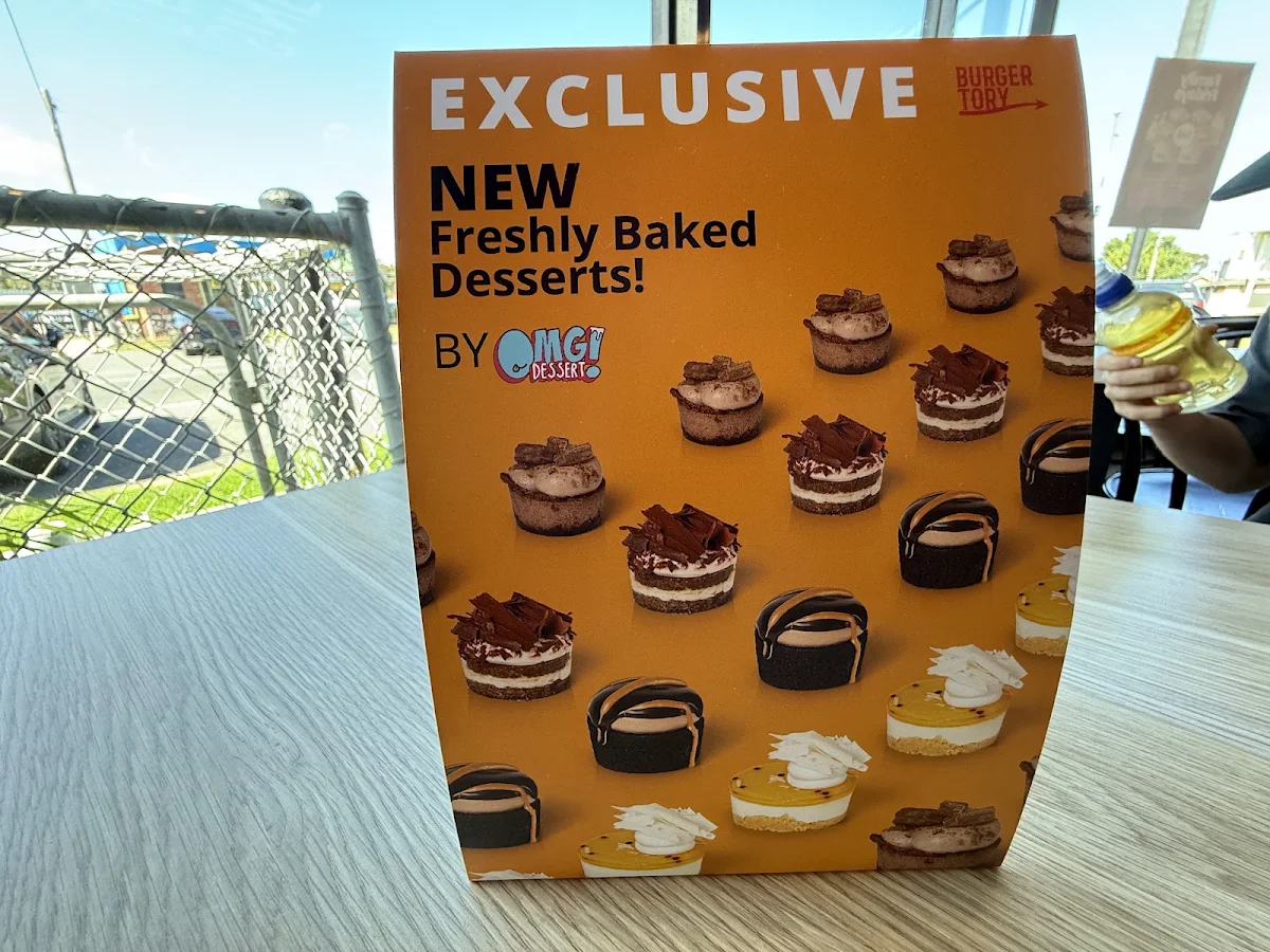 Menu, Burgertory (Tullamarine)